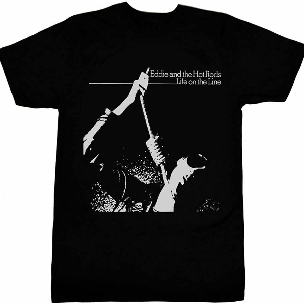 VTG Eddie and the Hot Rods band black T-shirt short sleeve All sizes 3F342