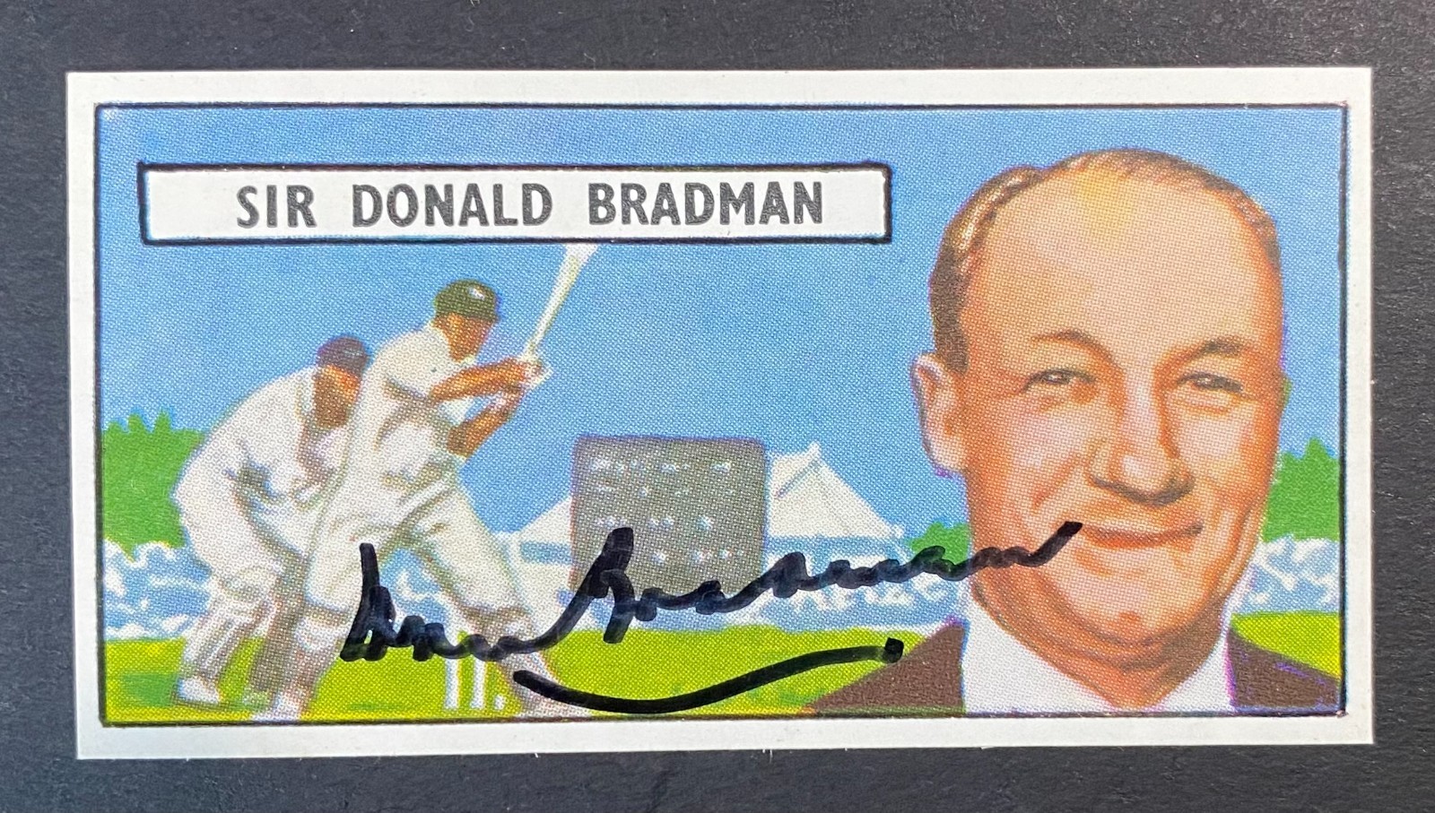 SIGNED Sir Don Bradman 1966 Lyons Maid #26 Card Steve Grad Verified Authentic
