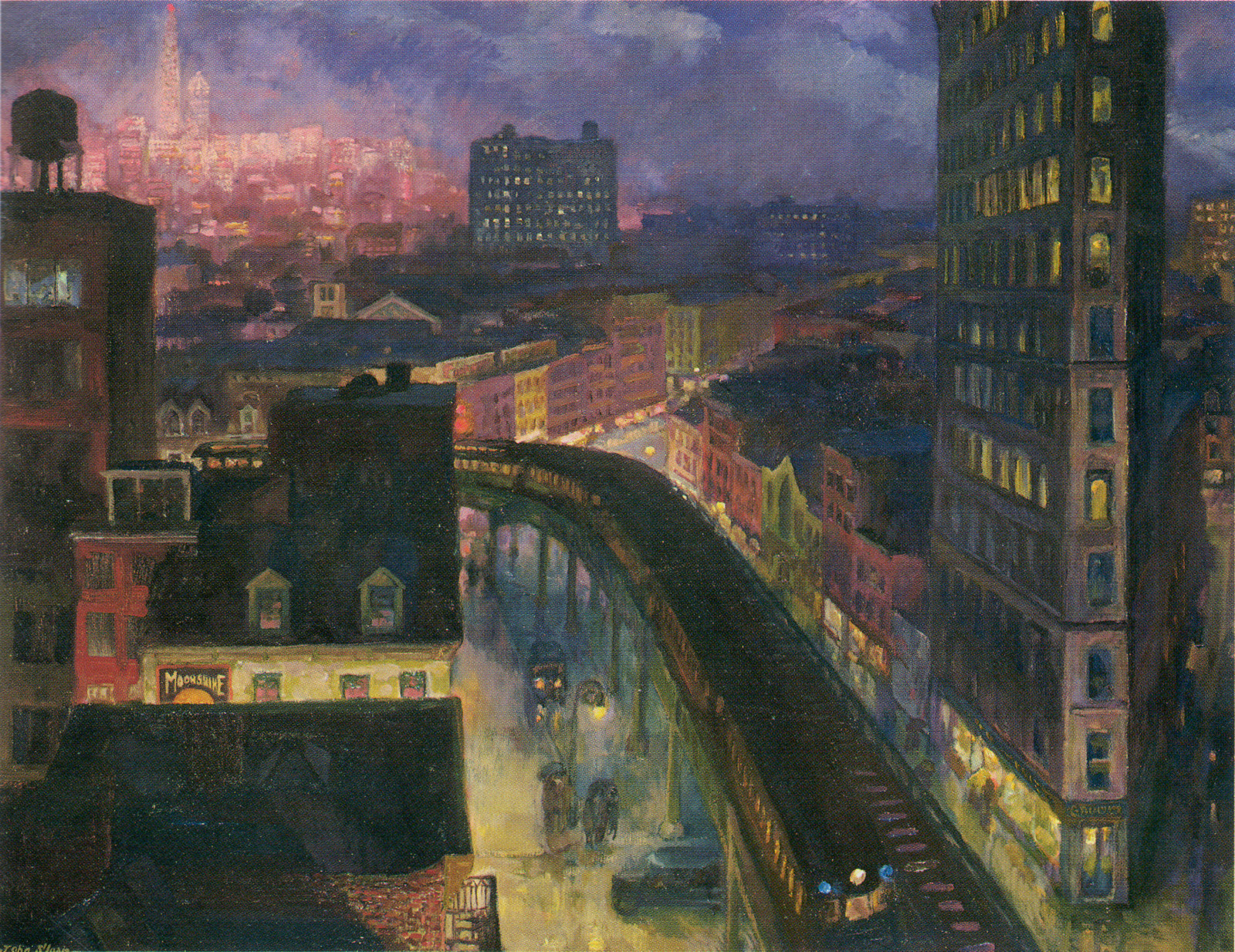 John Sloan - The City from Greenwich Village 1922 Art Print