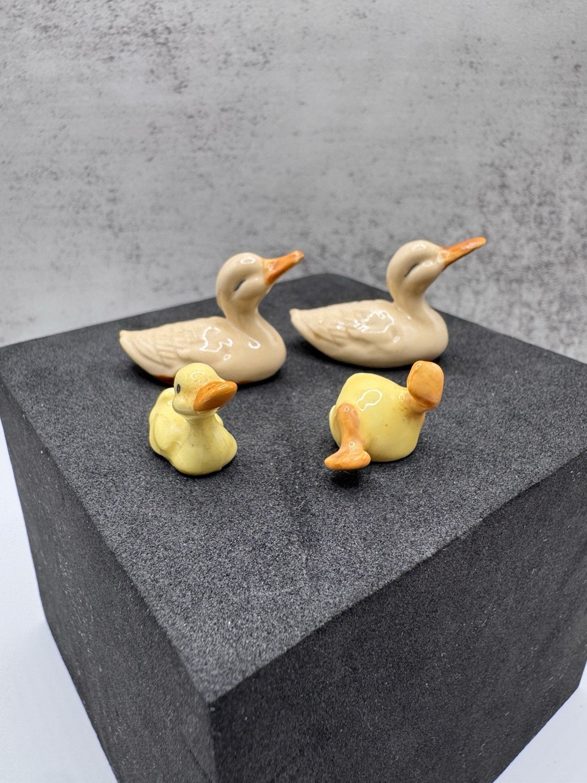 Vintage Ceramic Hagen Renaker Mix Miniature Duck And Geese Figurines Lot of 4