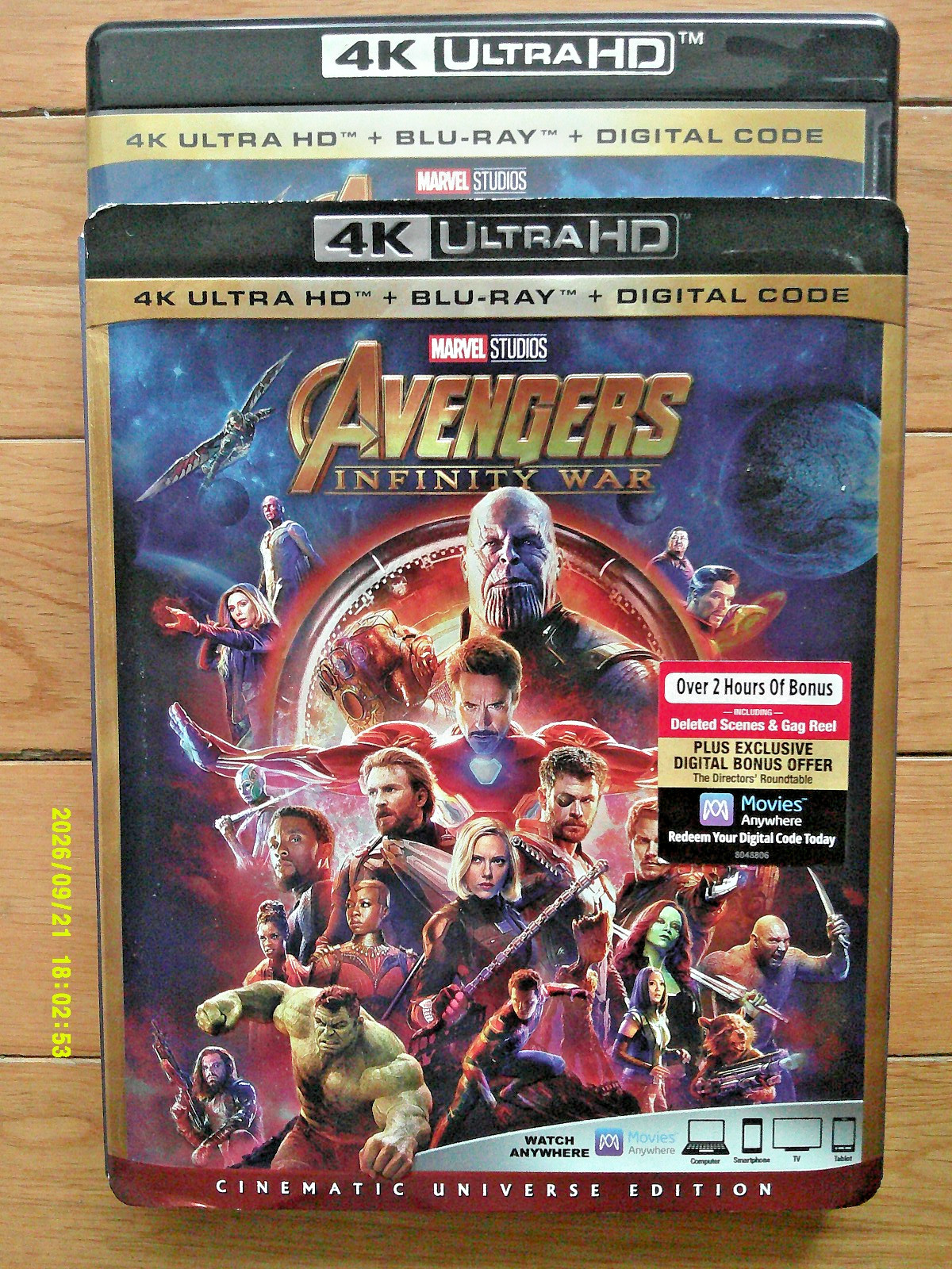 Avengers: Infinity War ( 4K Ultra HD/Blu-ray/Digital Code, 2018 ) w/Slipcover Avengers: Infinity War ( 4K Ultra HD/Blu-ray/Digital Code, 2018 ) w/Slipcover