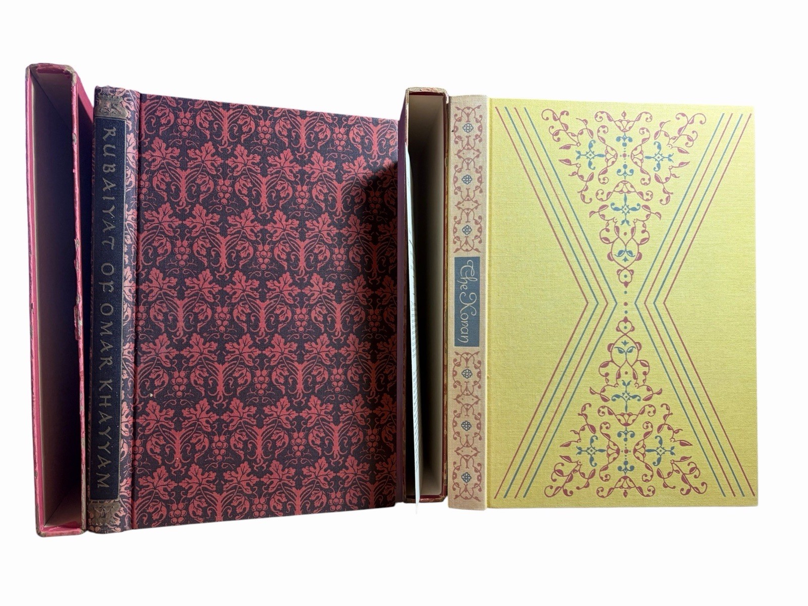 Heritage Club KORAN 1958 RUBAIYAT Omar Khayyam 1947 Illustrated 2 Book Lot VG