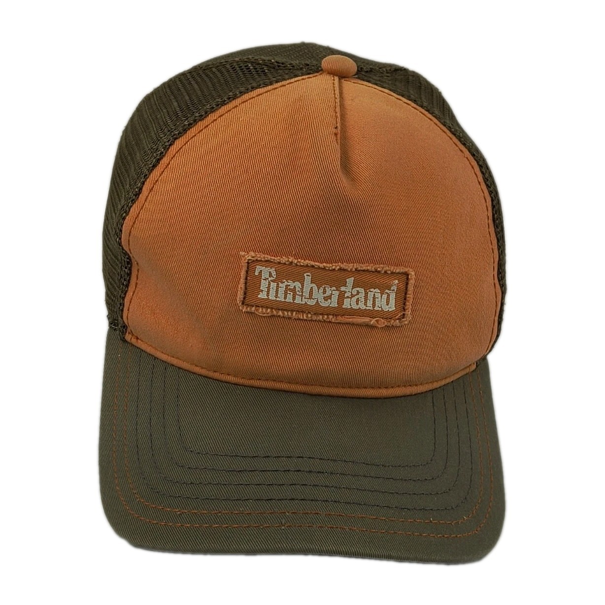 VTG Timberland Mesh Trucker Cap Embroidered Logo Snapback Cotton Hat NWOT