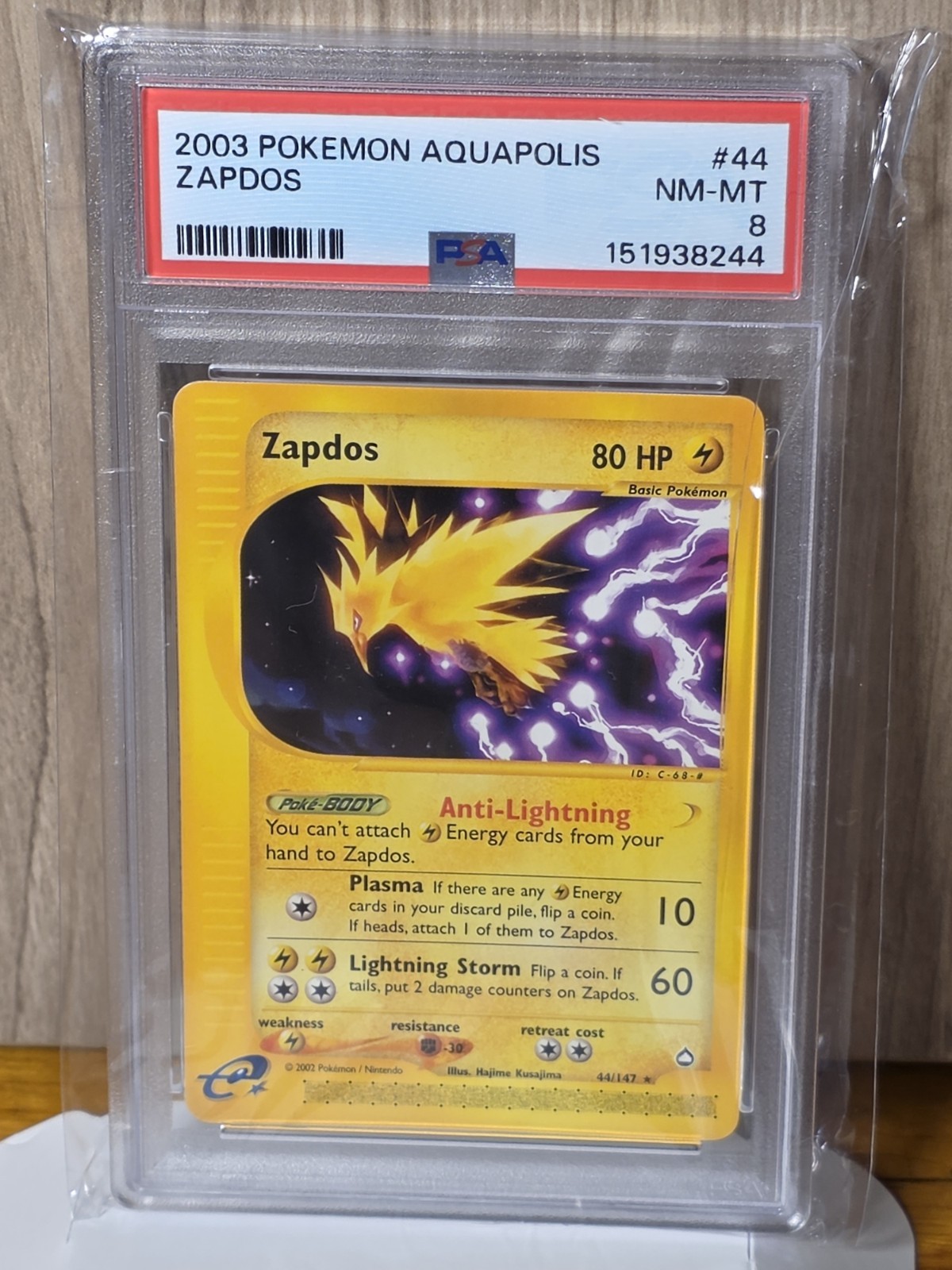 2003 E-Reader POKEMON AQUAPOLIS #44 ZAPDOS PSA 8 Low Population Rare. Non Holo. 2003 E-Reader POKEMON AQUAPOLIS #44 ZAPDOS PSA 8 Low Population Rare. Non Holo.