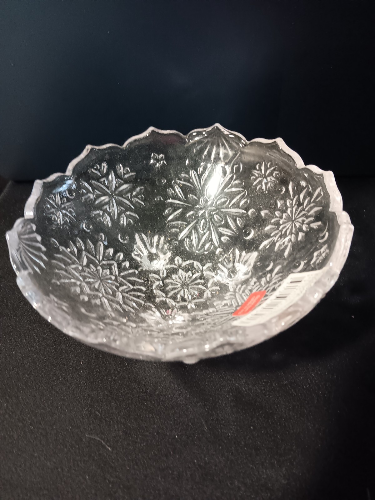 Vintage Mikasa Holiday Classic Snowflake Footed Bowl, made in Germany