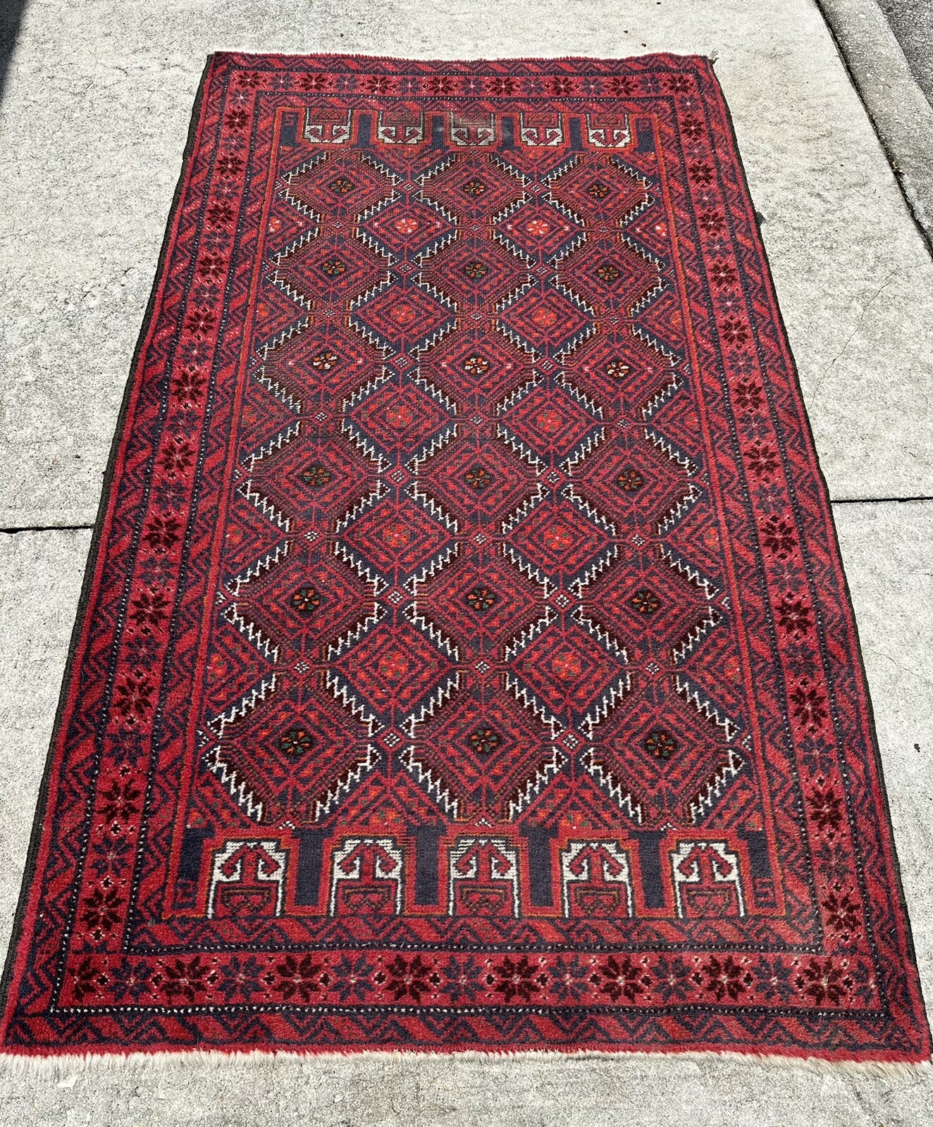 Turkoman Tribal Handmade Semi Antique  Bohkara Oriental Rug 75”x 43” Full Pile