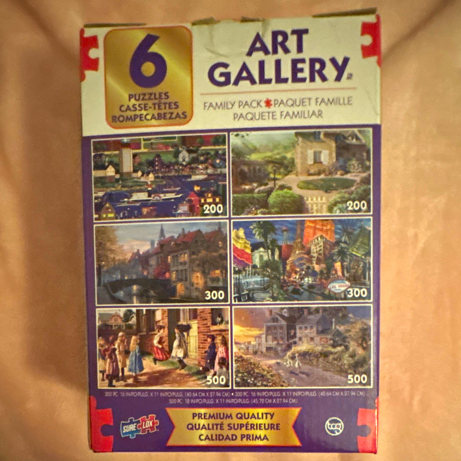 Art Gallery Family Pack 6 Jigsaw Puzzles Set, 200-500 Pieces, Art Cardboard Art Gallery Family Pack 6 Jigsaw Puzzles Set, 200-500 Pieces, Art Cardboard