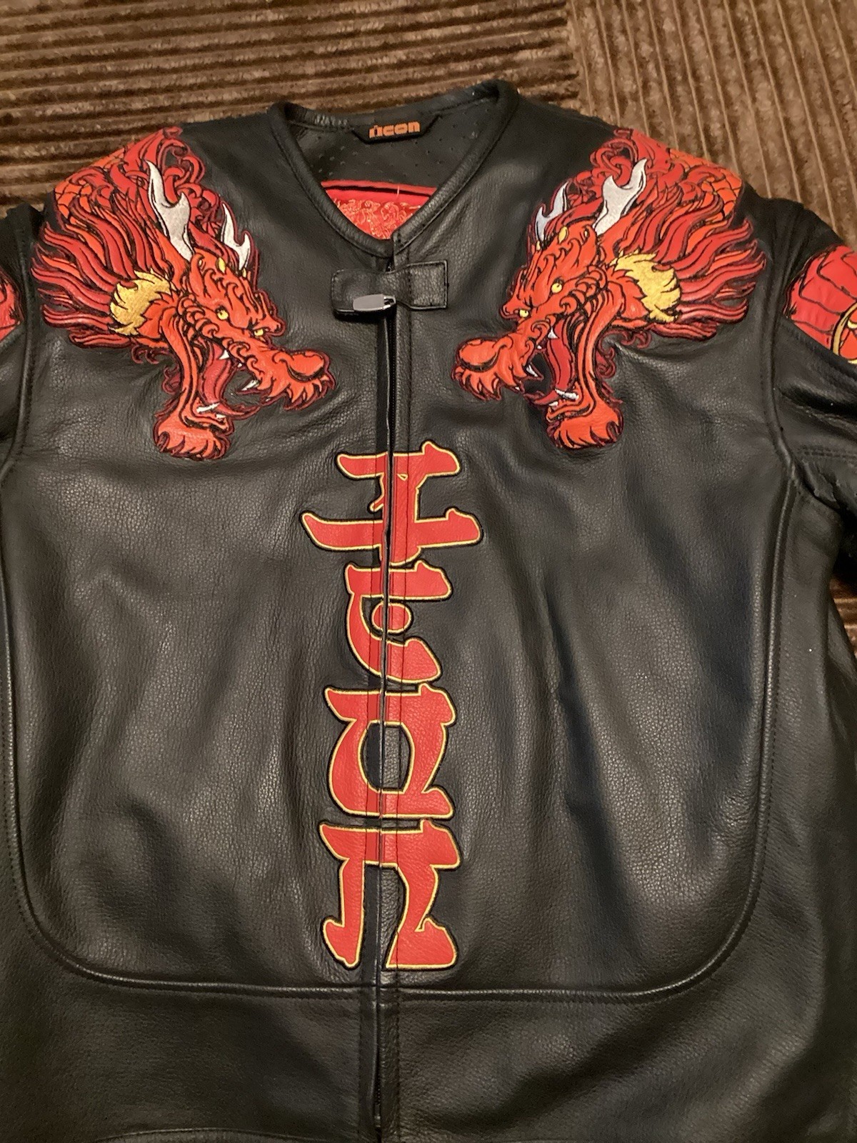 Icon Dragon Leather Motorcycle Jacket Icon Dragon Leather Motorcycle Jacket