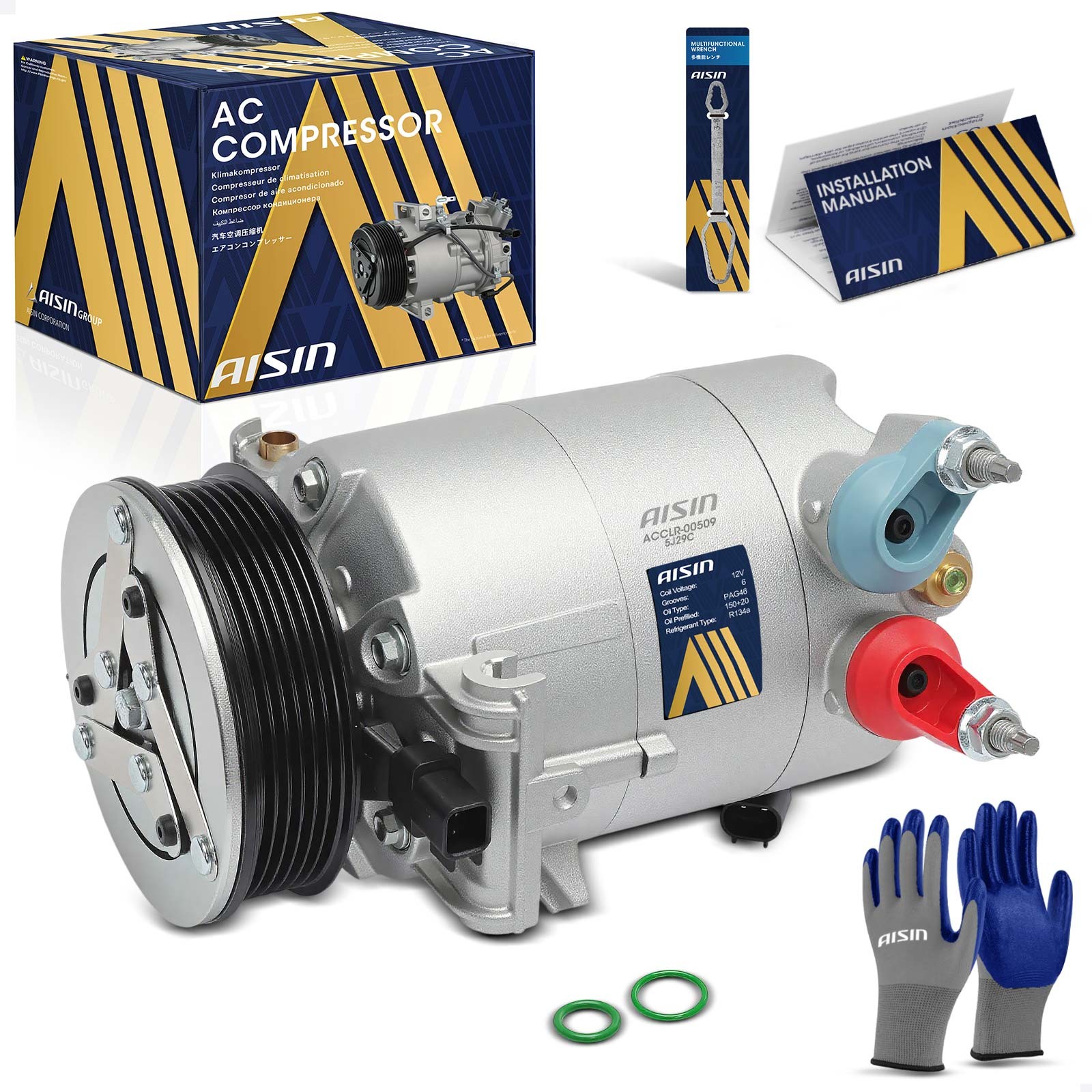 AISIN AC Compressor for Land Rover Discovery Sport Range Rover Evoque 2014-2019 AISIN AC Compressor for Land Rover Discovery Sport Range Rover Evoque 2014-2019