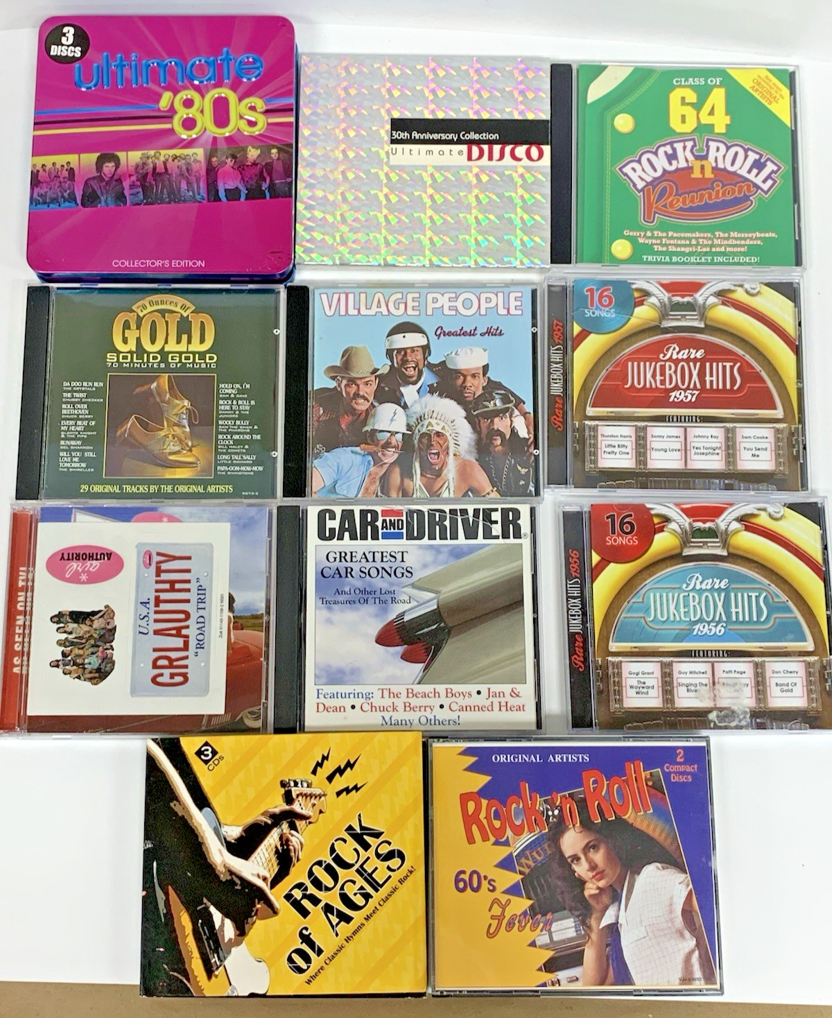 Vintage 1960's 1970's 1980's Music CD Lot Jukebox Solid Gold Hits Disco & More Vintage 1960's 1970's 1980's Music CD Lot Jukebox Solid Gold Hits Disco & More