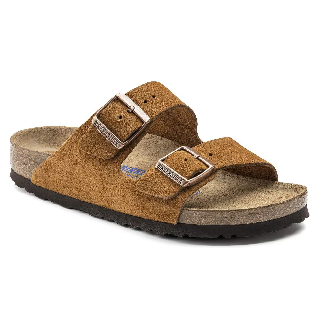 Birkenstock Arizona Soft Footbed Suede Leather Sandals Taupe Black Mocha Mink
