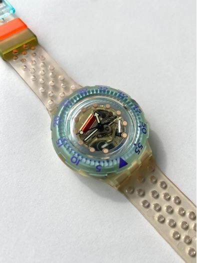 JELLY BUBBLES VINTAGE 1992 Swatch Scuba 200 SDK104 - New Old Stock Box & Papers