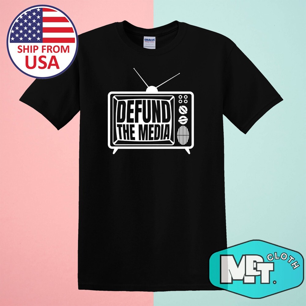 Defund The Media Fake News Men's Black Size S-5XL
