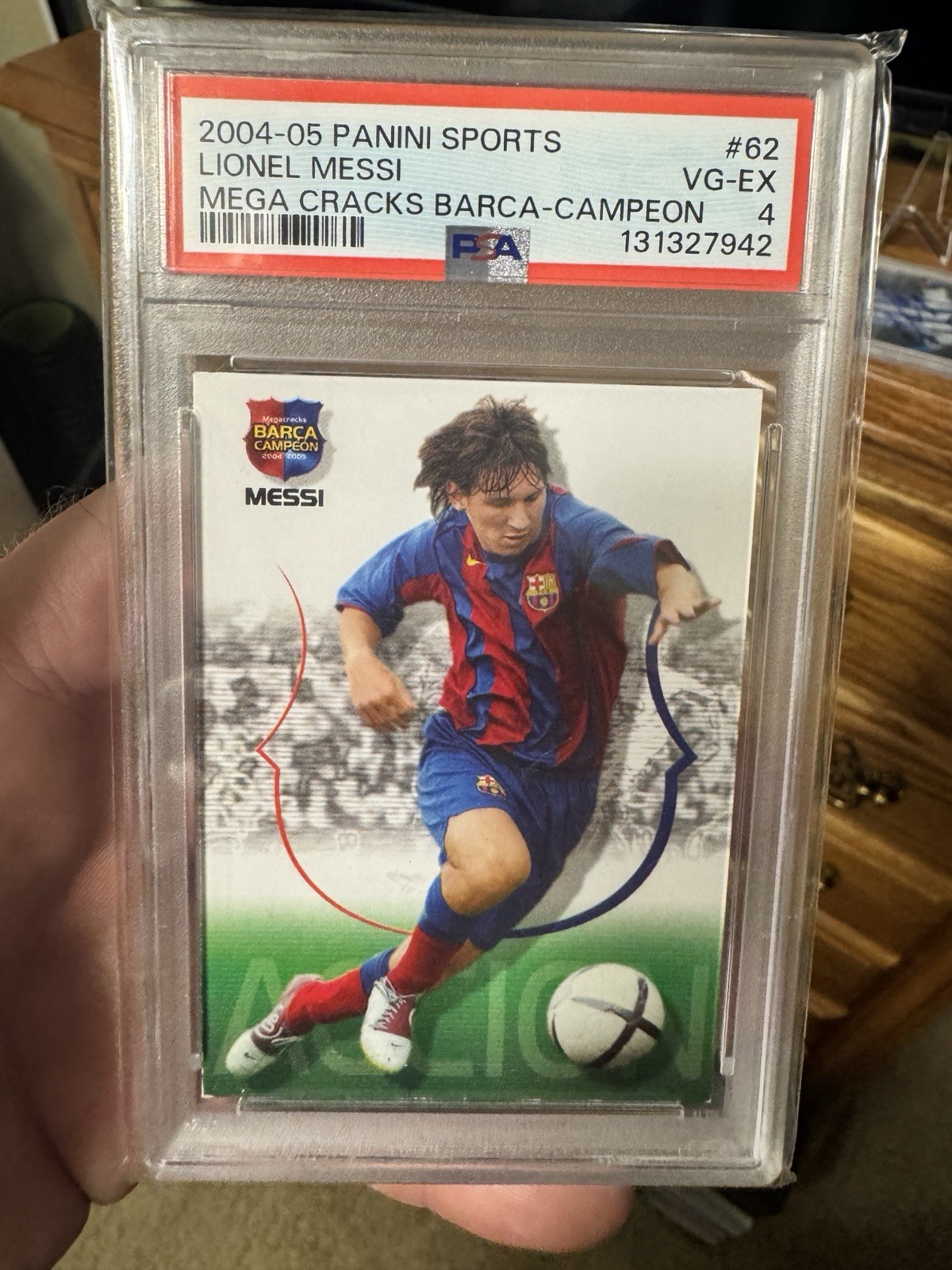 🔥🐐Panini 2004-05 Barca Campeon Messi #62 RC PSA 4 Just retired🔥🔥 🔥🐐Panini 2004-05 Barca Campeon Messi #62 RC PSA 4 Just retired🔥🔥