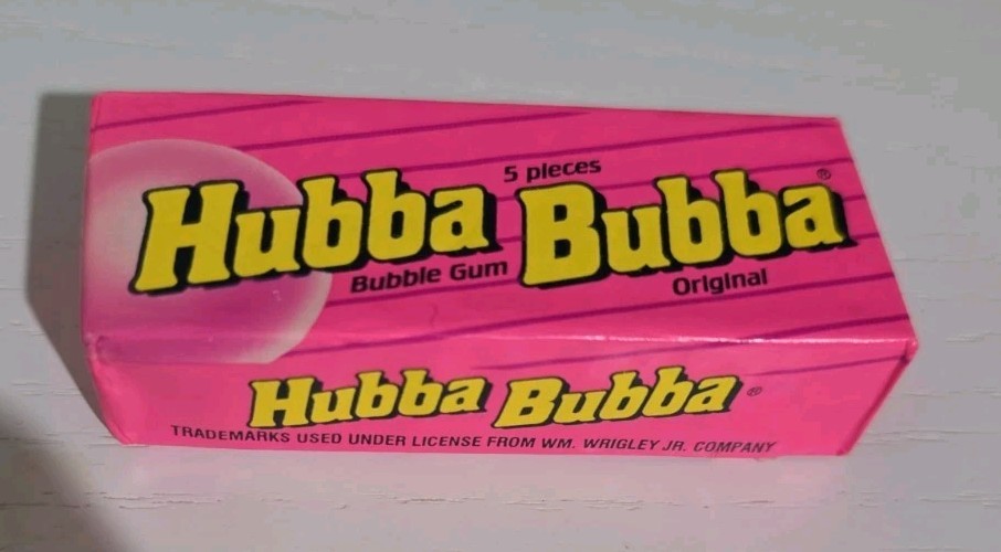 Vintage Wrigley NOS HUBBA BUBBA ORIGINAL FLAVOR Bubble Gum Candy Made IN Canada 