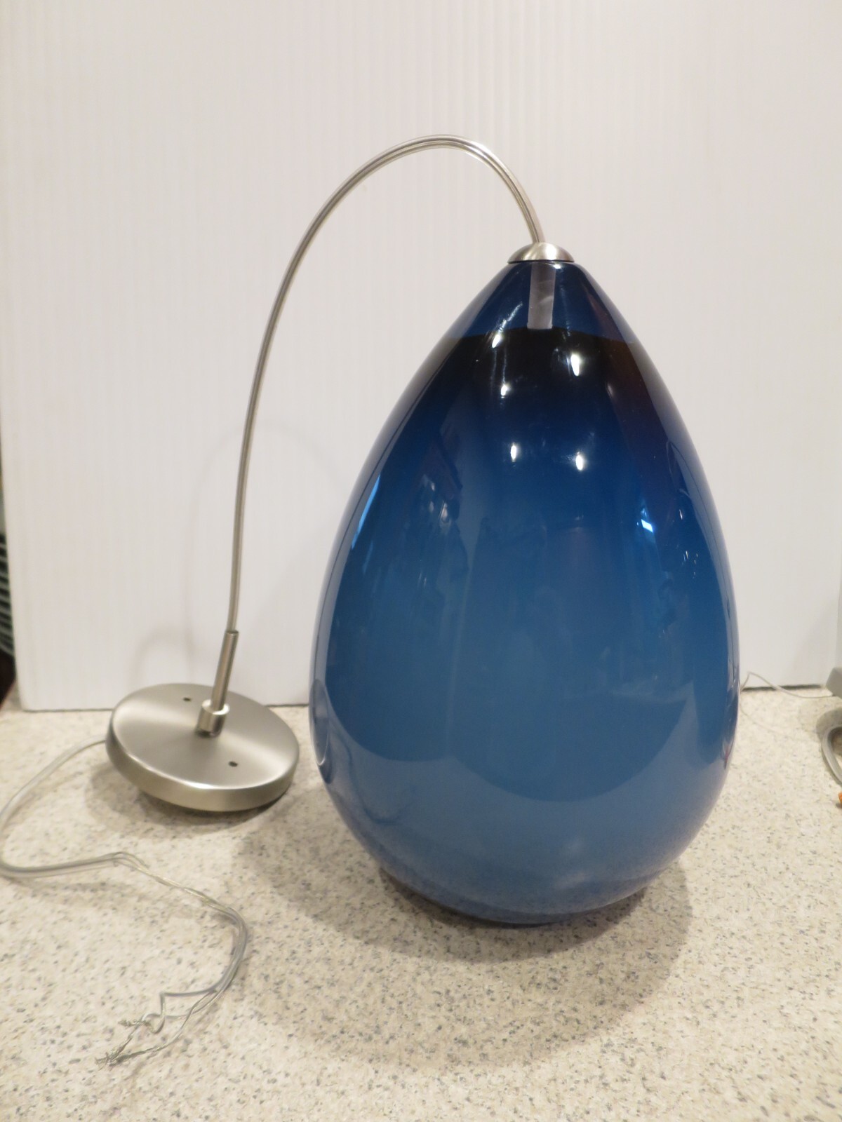Tech Lighting Alina Grande by Sean Lavin Blown Glass Teardrop Pendant Lamp Blue