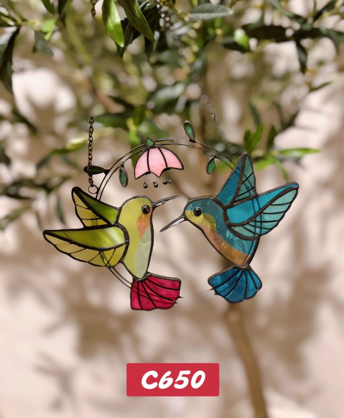 Hummingbird Stained Glass Decoration. Great Gift for any occasion (C650) Hummingbird Stained Glass Decoration. Great Gift for any occasion (C650)