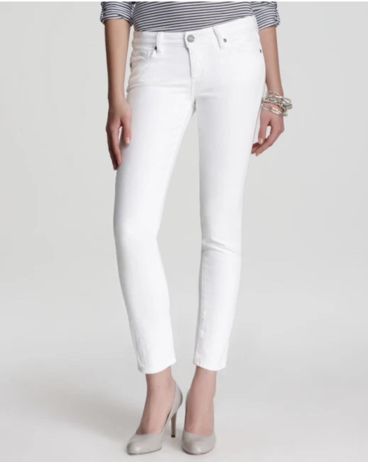 Paige Hoxton Ankle Skinny Jeans Women’s Size 28 White Denim Cotton Stretch EUC Paige Hoxton Ankle Skinny Jeans Women’s Size 28 White Denim Cotton Stretch EUC