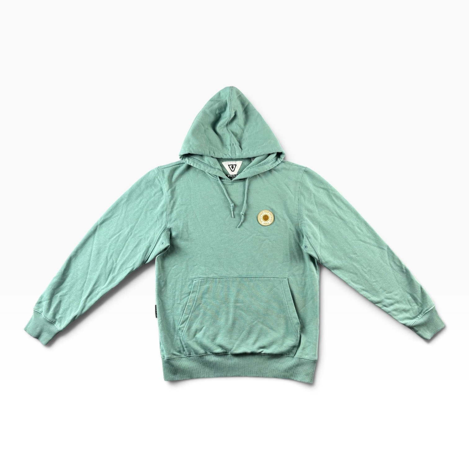 Vissla Hoodie Mens Small Green Sun Patch International Sweatshirt Surf Skate