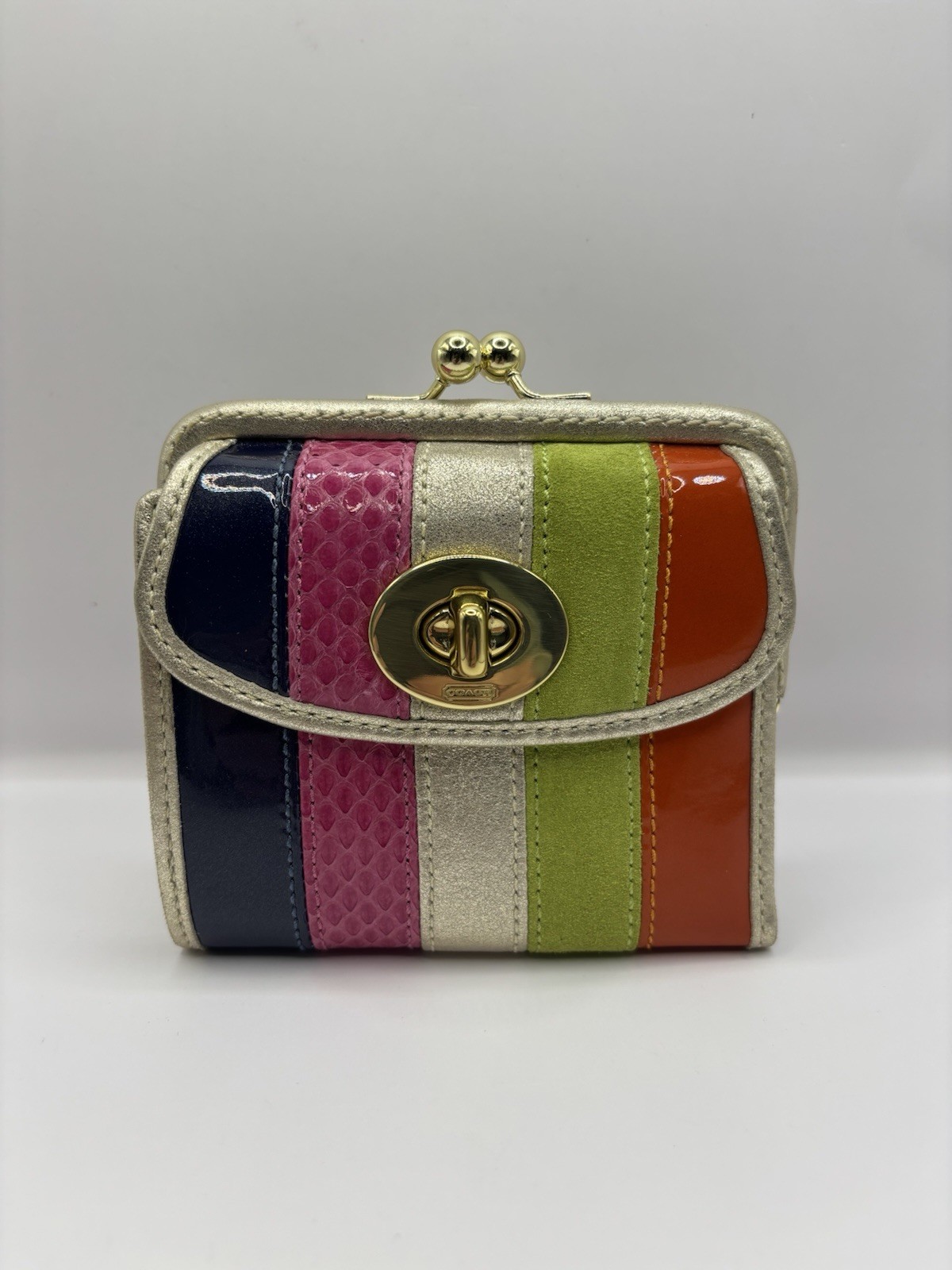 NWT 2008 Coach Legacy Madison Pieced Frame Kisslock French Purse 41452 RARE