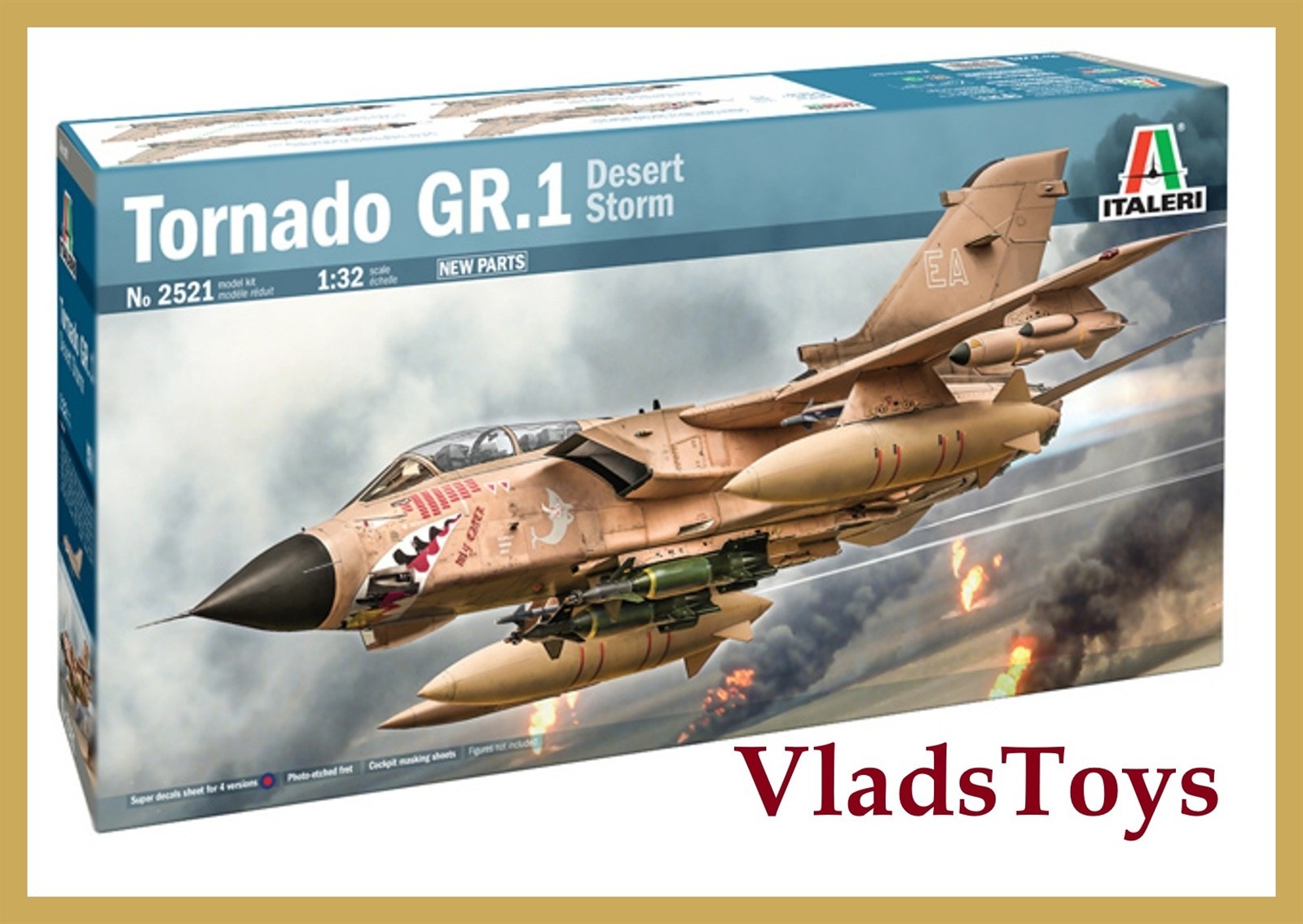 Italeri Plastic Model kit 1/32 Scale Tornado GR.1 Desert Storm 2521 