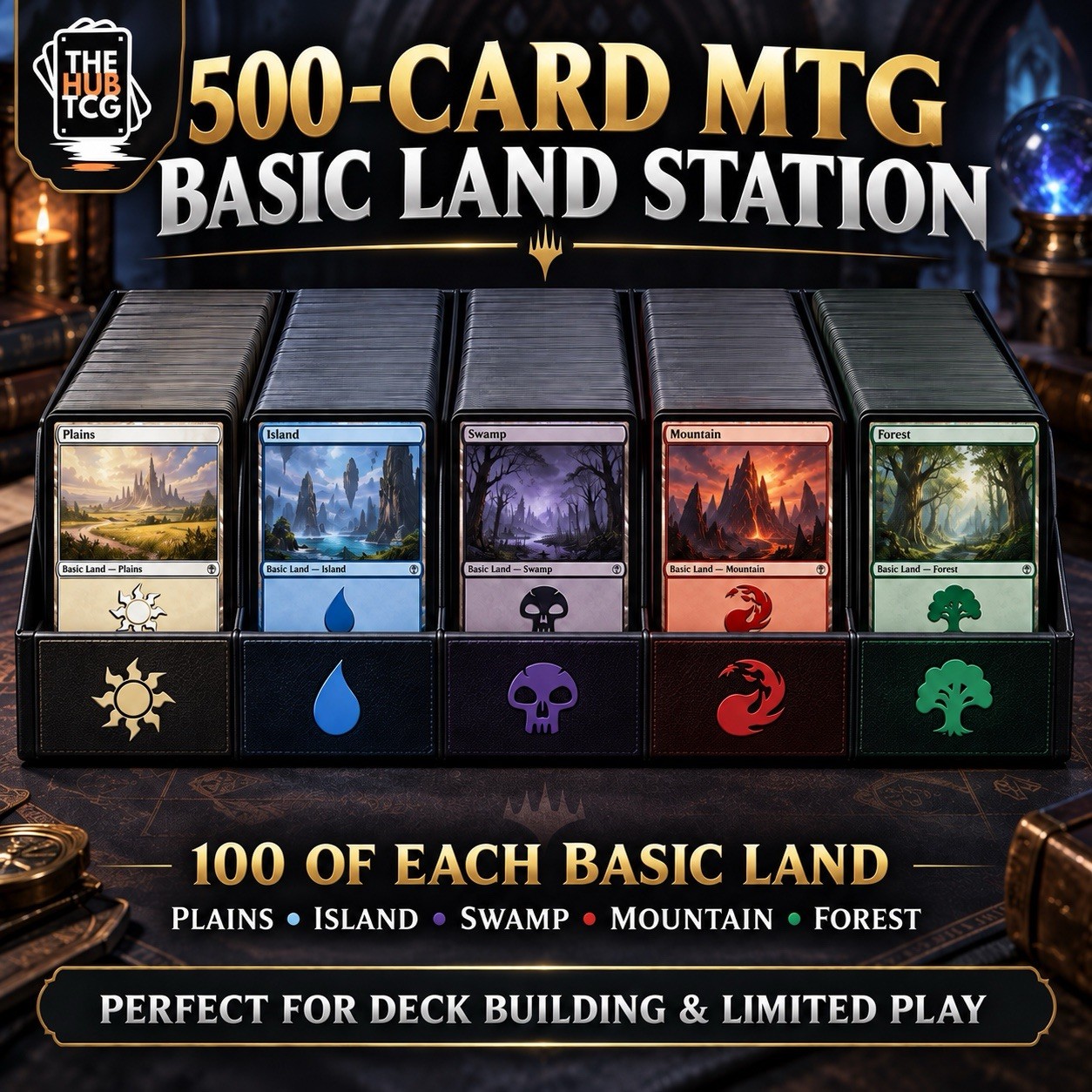 500 Basic Land MTG Lot | 100 of Each Land Type | Magic the Gathering MTG Cards 500 Basic Land MTG Lot | 100 of Each Land Type | Magic the Gathering MTG Cards