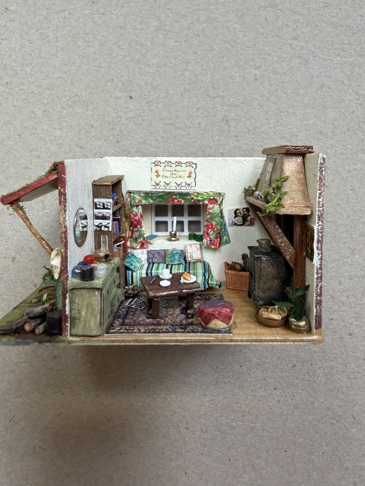 Vintage Micro Miniature Room. Artisan 2005. Dollhouse Miniature Vintage Micro Miniature Room. Artisan 2005. Dollhouse Miniature