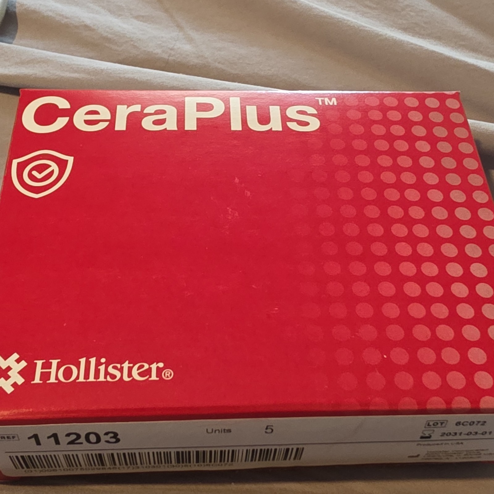 Hollister CeraPlus 11203 Ostomy Skin Barrier Wafer Tape Adhesive, Box of 5 Hollister CeraPlus 11203 Ostomy Skin Barrier Wafer Tape Adhesive, Box of 5