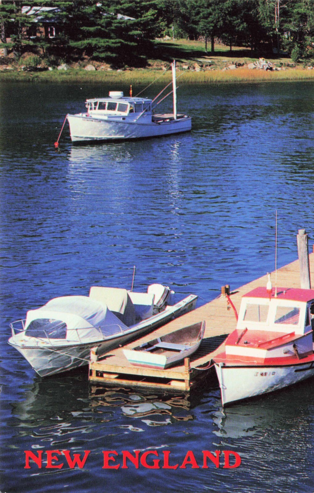 Postcard Peaceful Anchorage New England Boats Boating Dock