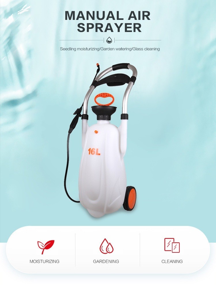 FIVO 4.23 Gallon Pump Pressure Sprayer Hand Cart on Wheels for Lawn & Garden FIVO 4.23 Gallon Pump Pressure Sprayer Hand Cart on Wheels for Lawn & Garden