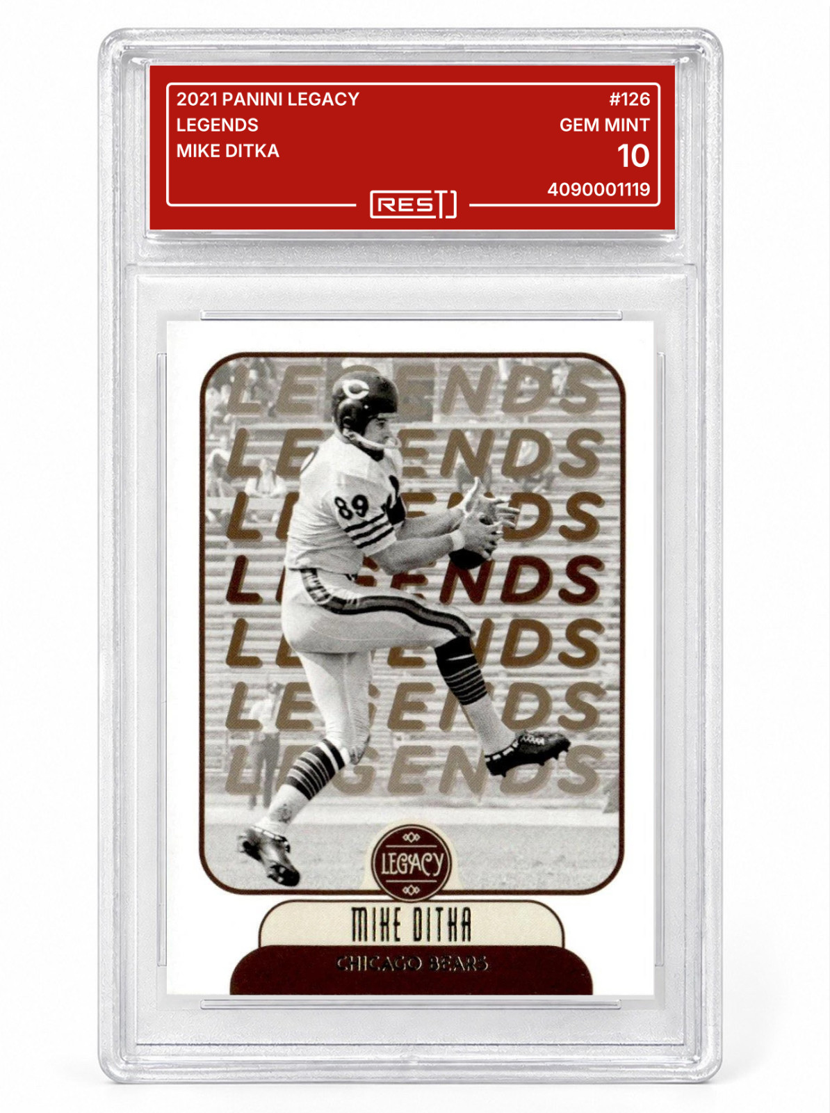 2021 Panini Legacy #126 Mike Ditka Legends GEM MINT 10 Chicago Bears