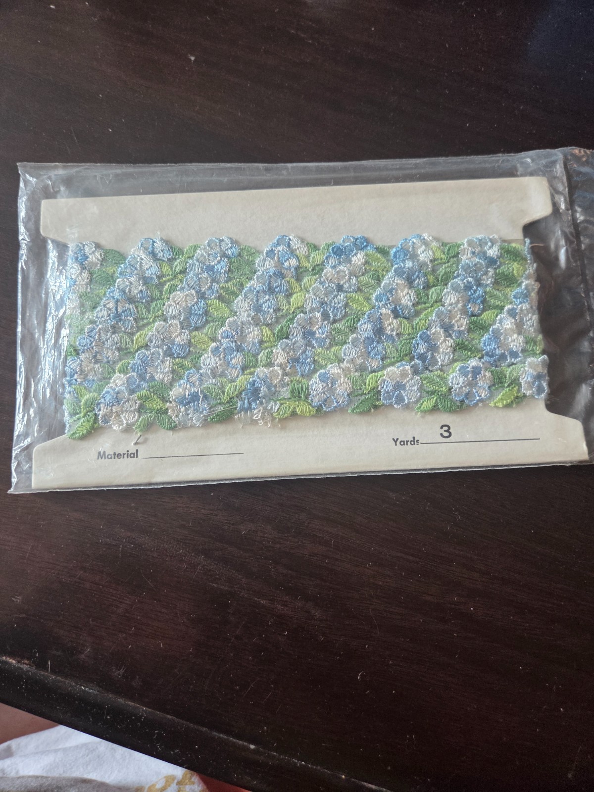 Blue Floral Lace Vintage 1940s NEW SEALED 3 yards 3/4 Blue Floral Lace Vintage 1940s NEW SEALED 3 yards 3/4