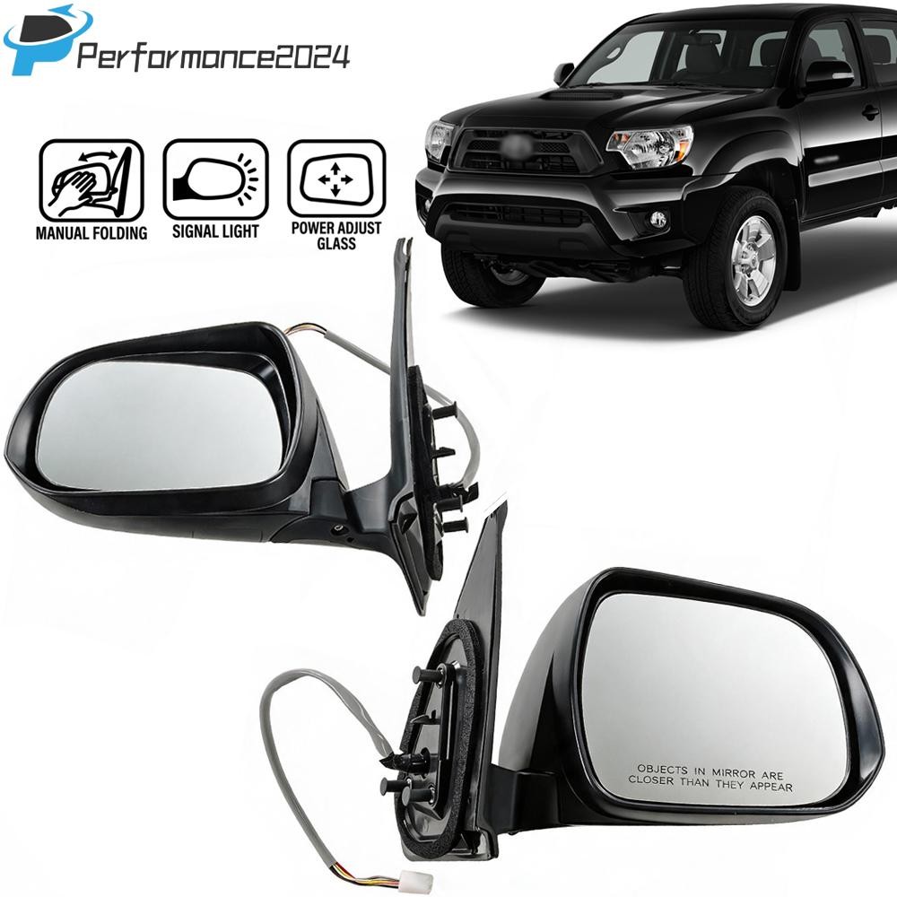 Pair Power Side Mirror Driver Passenger w/ Signal for Toyota Tacoma 2012-2015