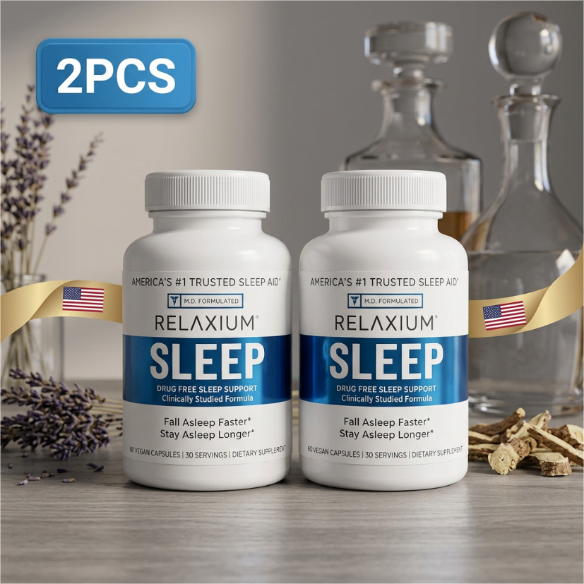 2PCS Relaxium Sleep 60 Capsules | Adult Sleep Support, Magnesium & Melatonin