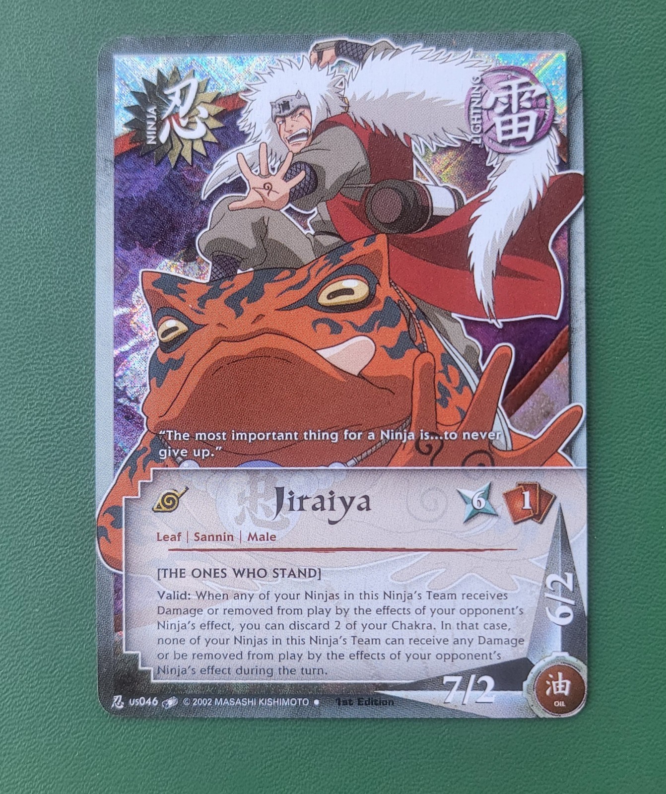 Naruto CCG Jiraiya 046 🚨 1st Edition Diamond Foil 🚨 Naruto CCG Jiraiya 046 🚨 1st Edition Diamond Foil 🚨