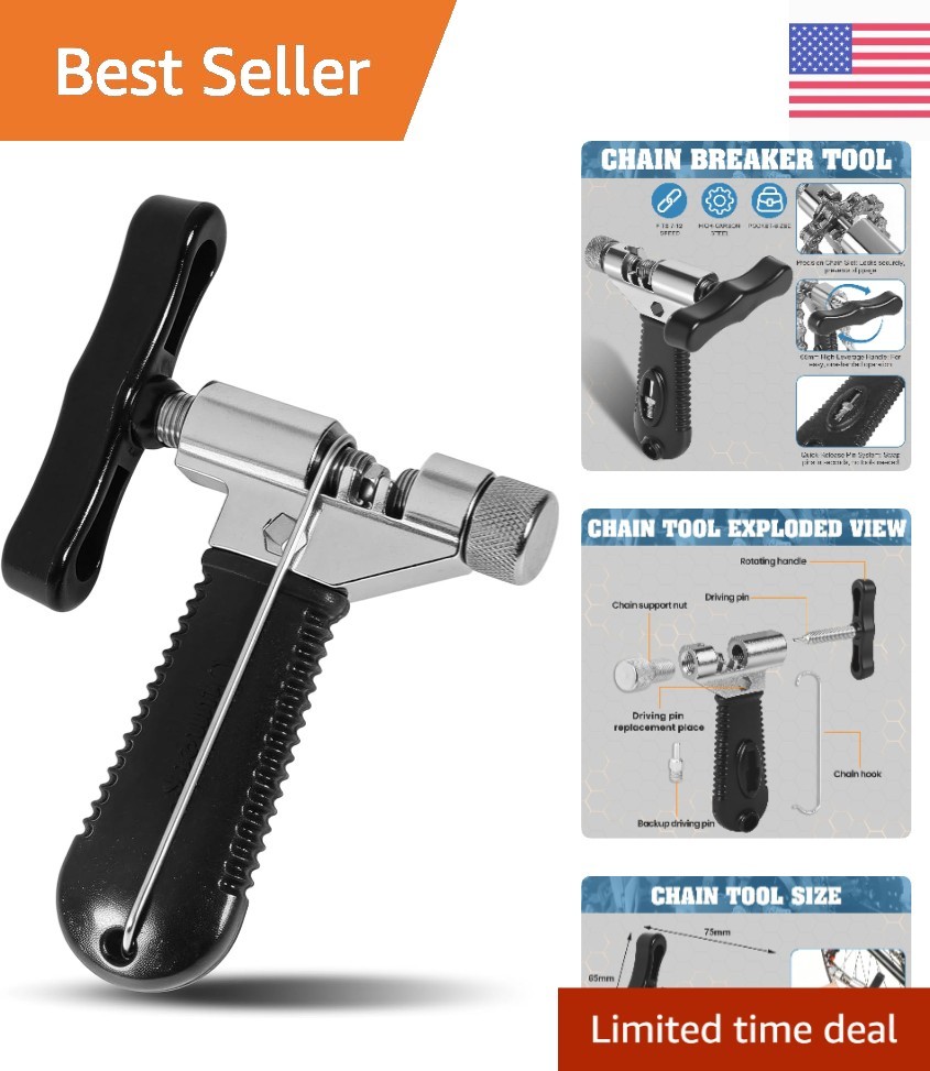 Handy Universal Bicycle Chain Tool - Durable Repair Kit with Clear Instructions