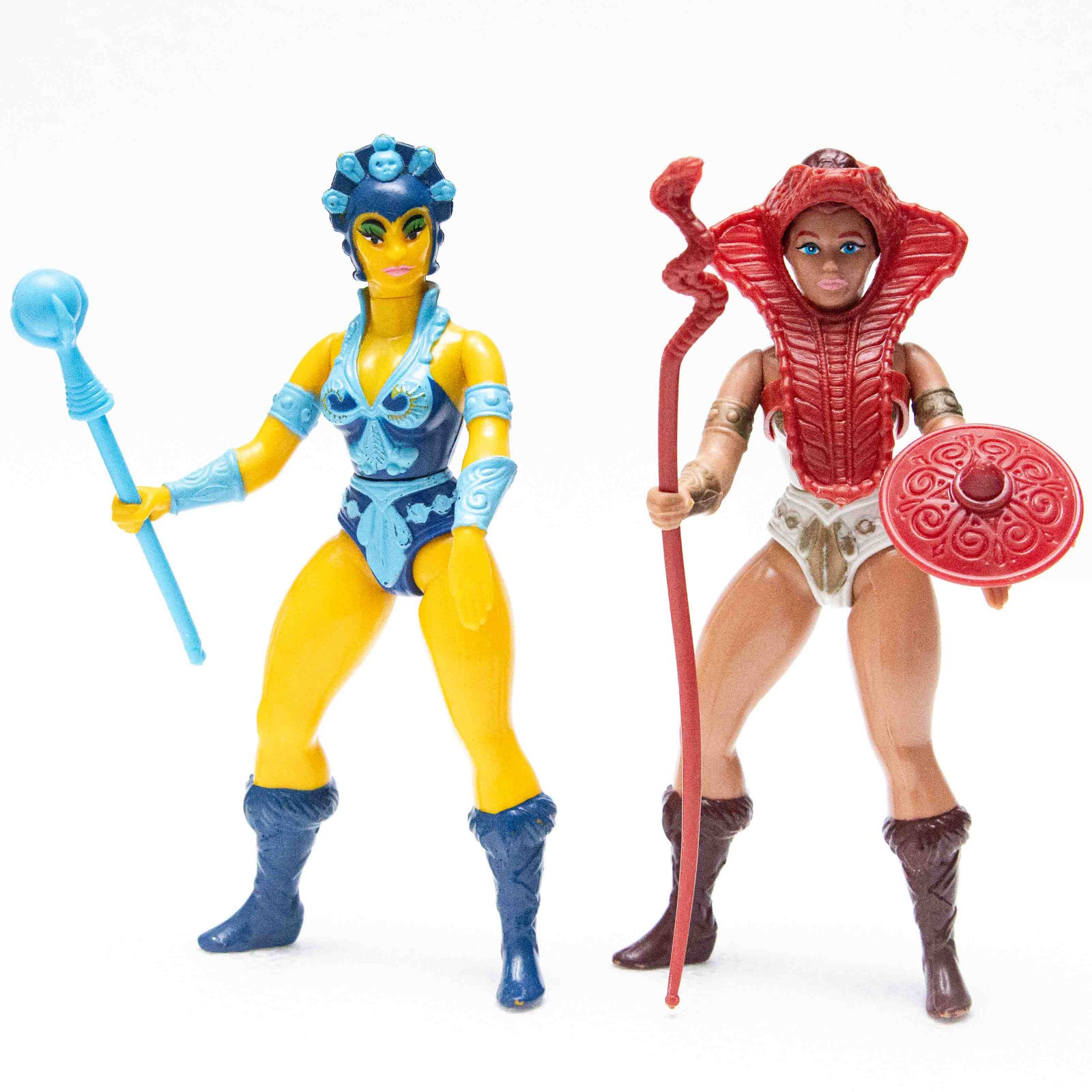 Vtg 80's He-Man MOTU Masters Universe TEELA & EVIL LYN Female Figure | Complete