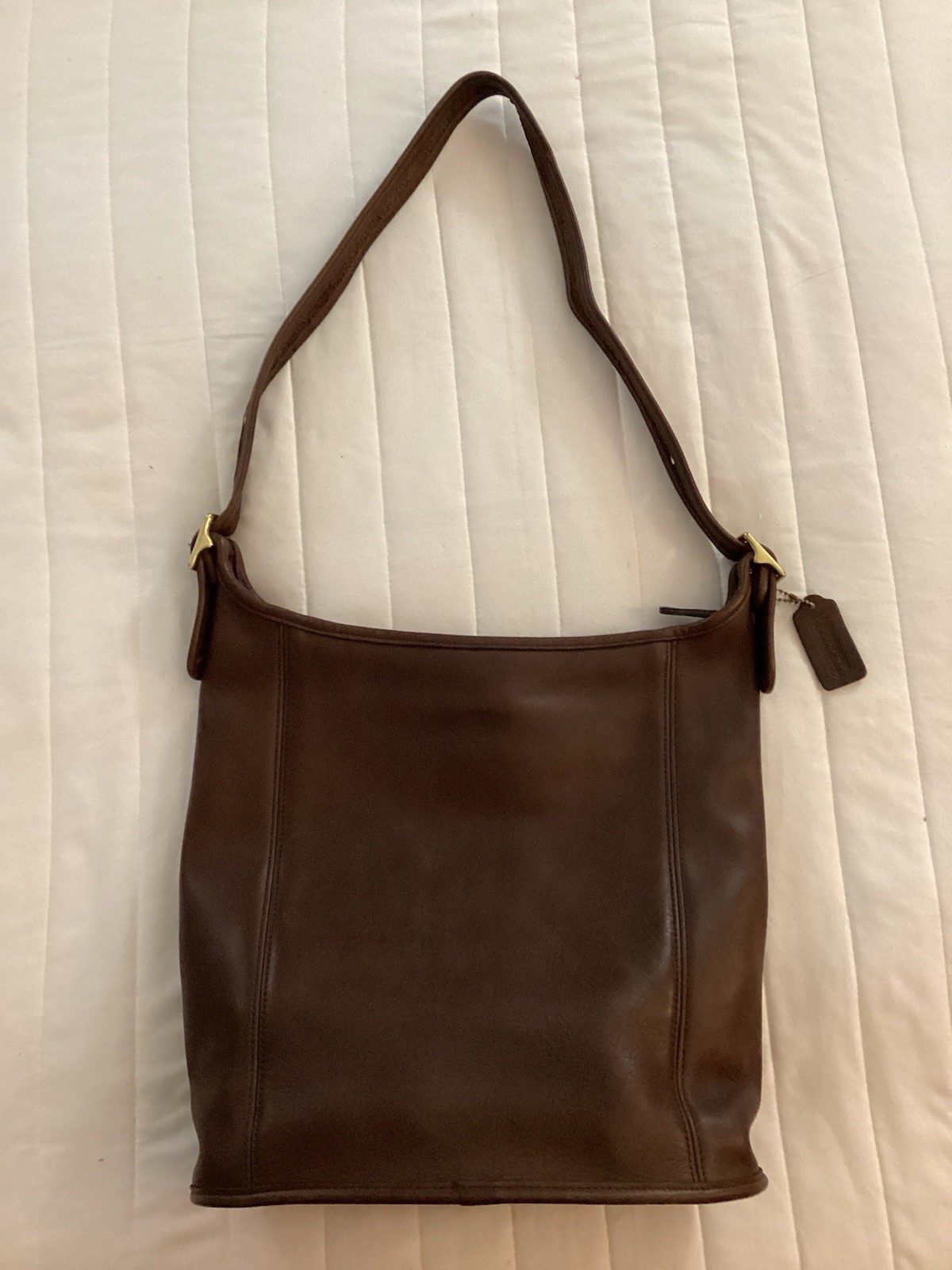 Coach Vintage 1999 Legacy Slim Duffle Sac,  Brown Leather, #9069, Preowned