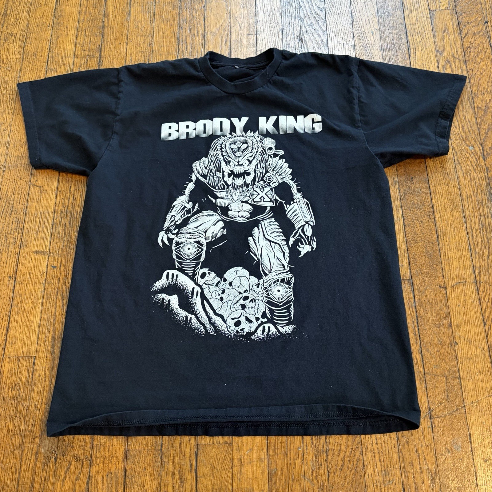 Brody King Predator Exclusive T-Shirt Men’s Size L Black AEW Pro Wrestling