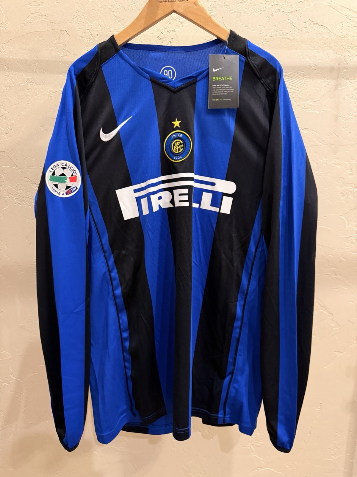 Adriano “El Emperador” Inter Milan 2004/05 Serie A Long Sleeve Home Kit