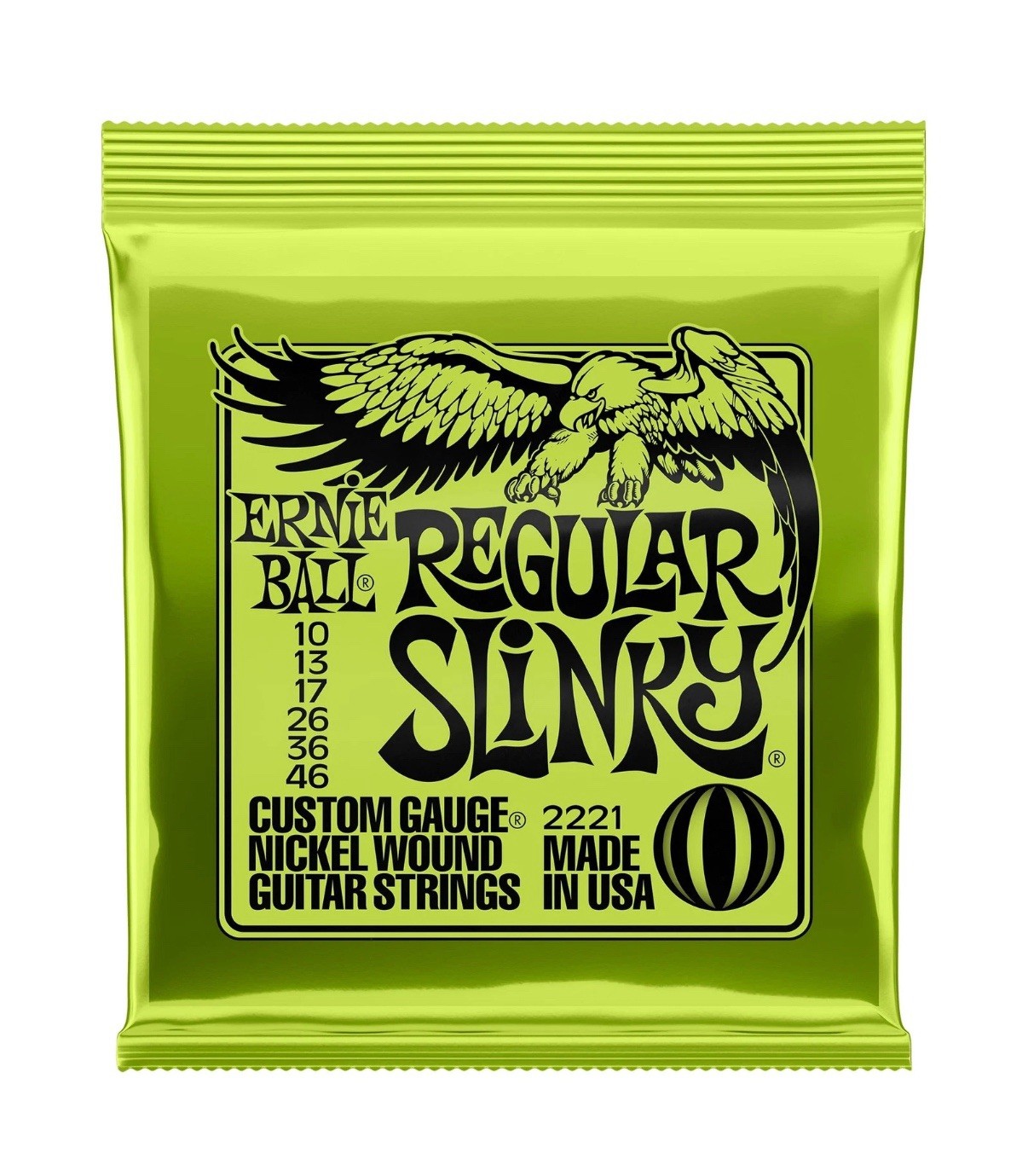 Ernie Ball Regular Slinky Nickel Wound Electric Guitar Strings - 10-46 Gauge