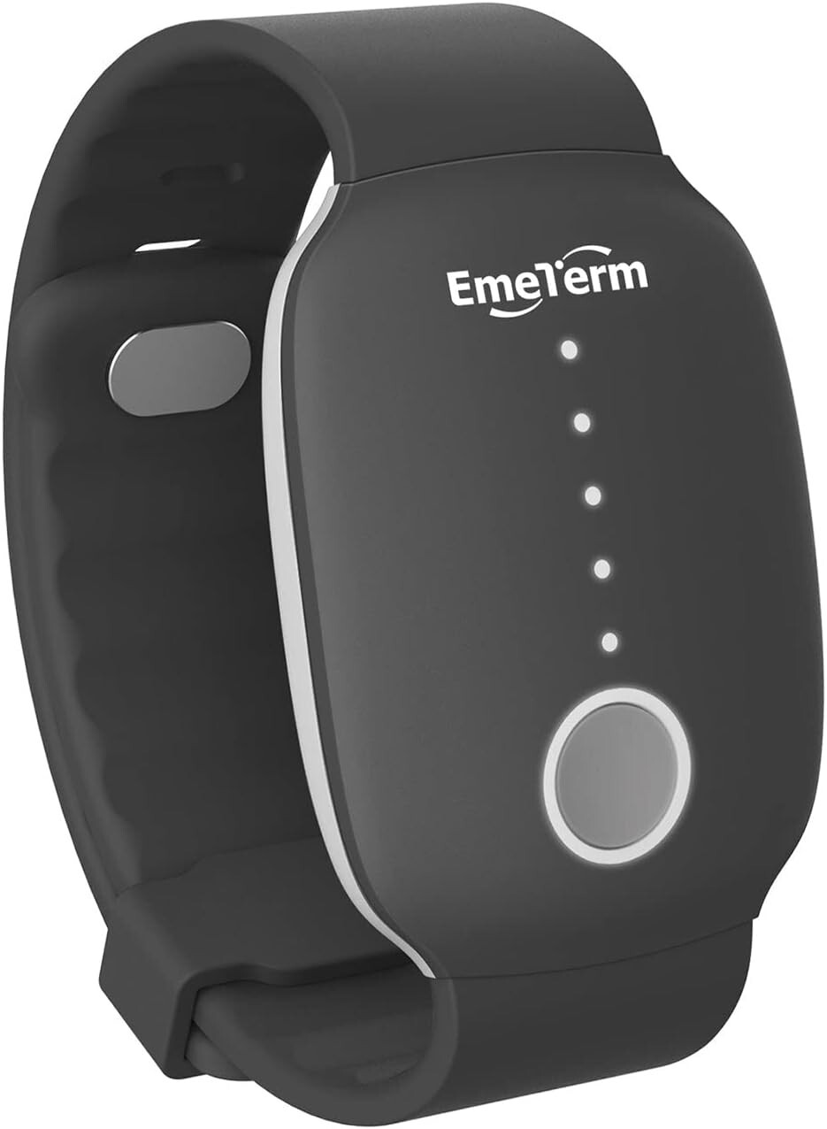 Genuine EmeTerm Relieve Vomit Nausea Electrode Stimulator Wristband (Black)