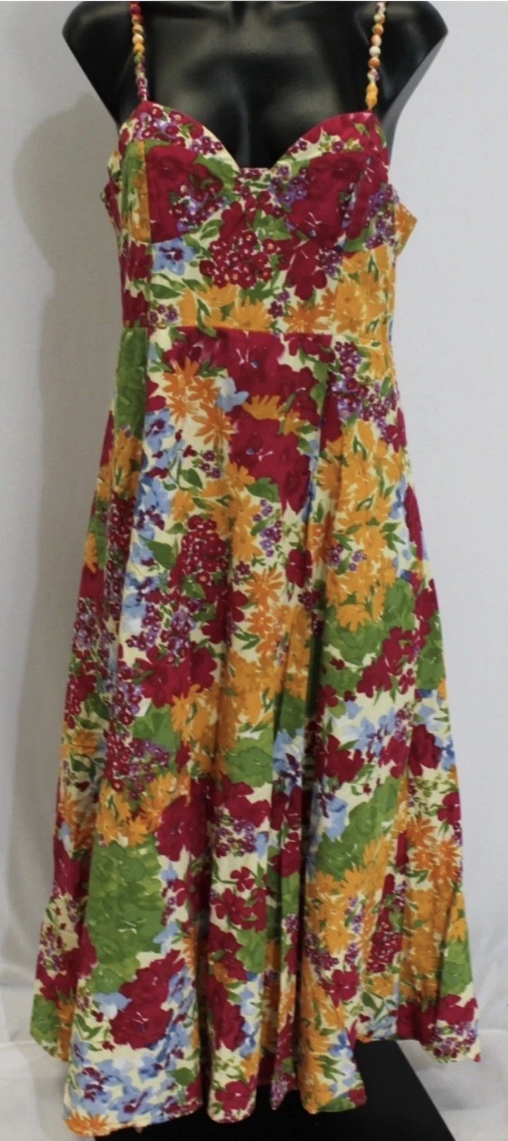Dress Forum Women\'s Sleeveless Floral Corset Midi Dress Size XL Dress Forum Women\'s Sleeveless Floral Corset Midi Dress Size XL