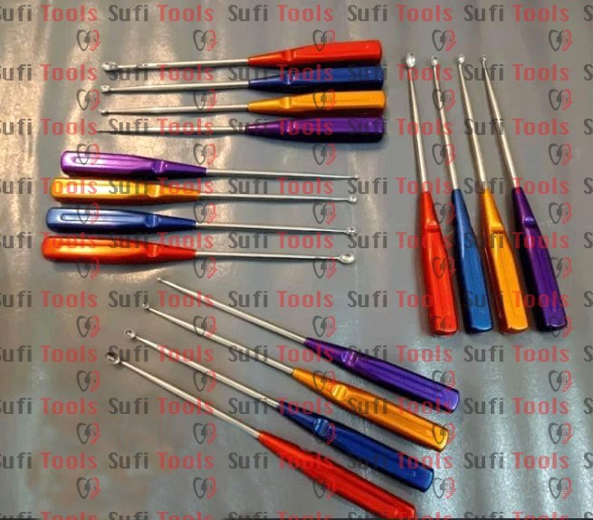 Best Quality 16 pcs Bone Cervical Curettes Spine Orthopedics Spine Instruments