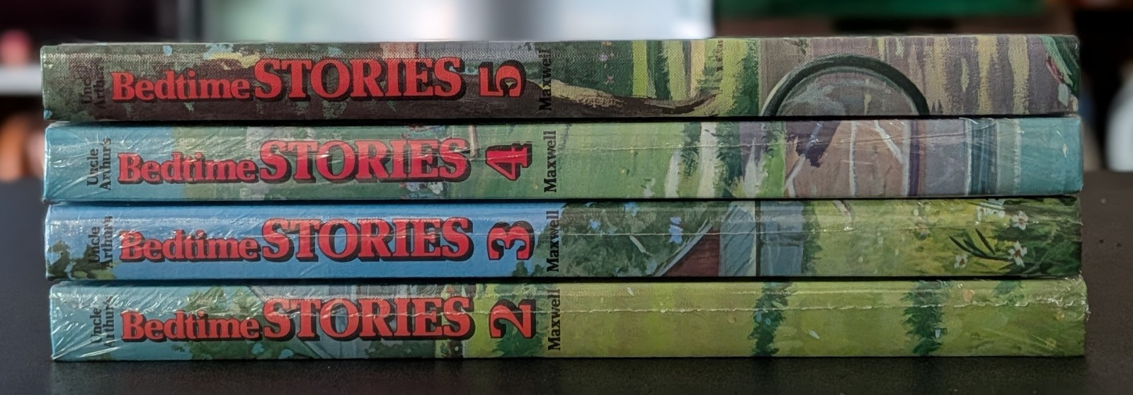 (4) Vintage Uncle Arthur\'s Bedtime Stories Volumes 2 3 4 5 Hardcover Books