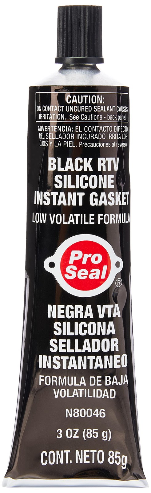 Pro Seal RTV Silicone Sealant,3 oz Tube,Black 80046