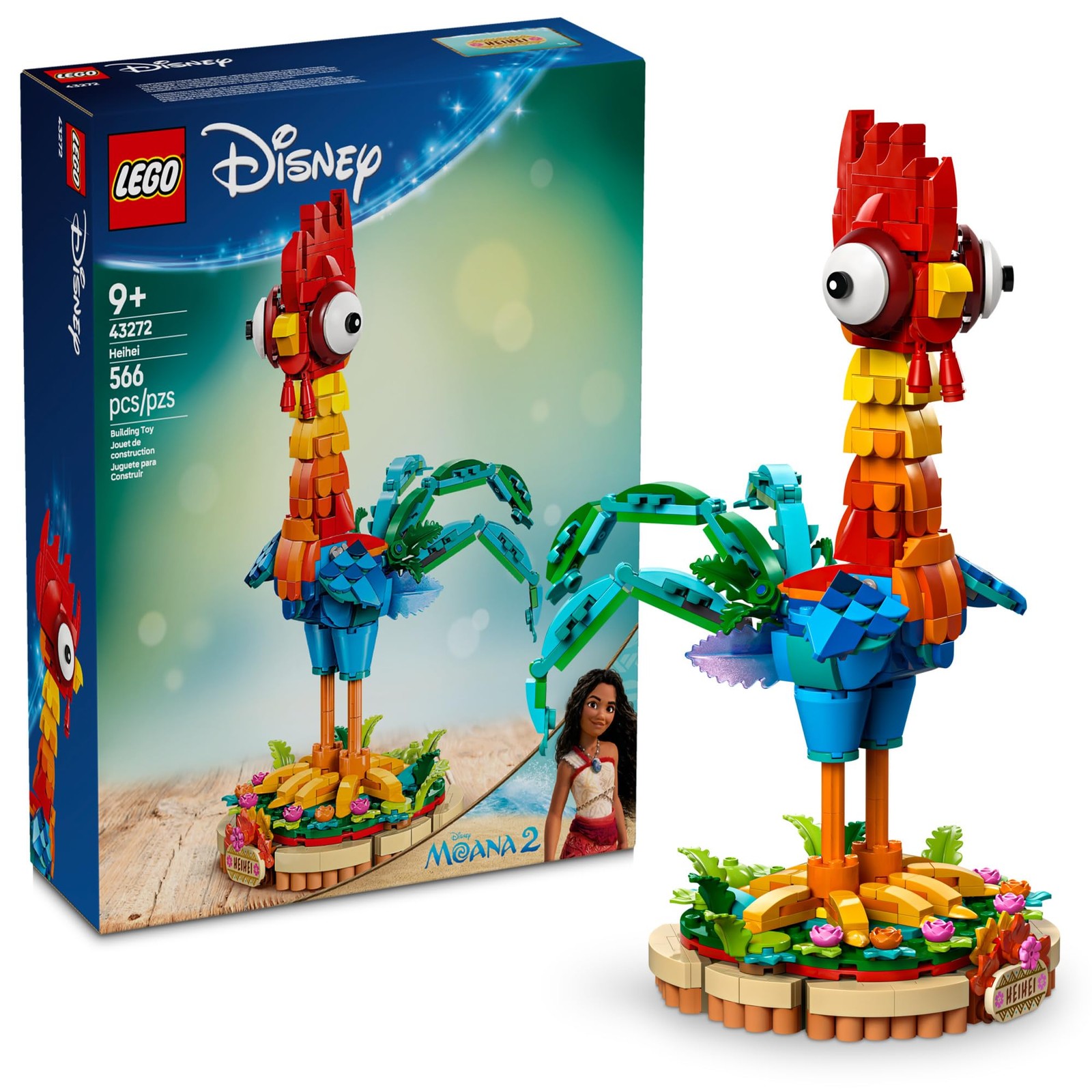 LEGO Disney Moana 2 Heihei 43272 Chicken Building Set 566 Pieces NEW