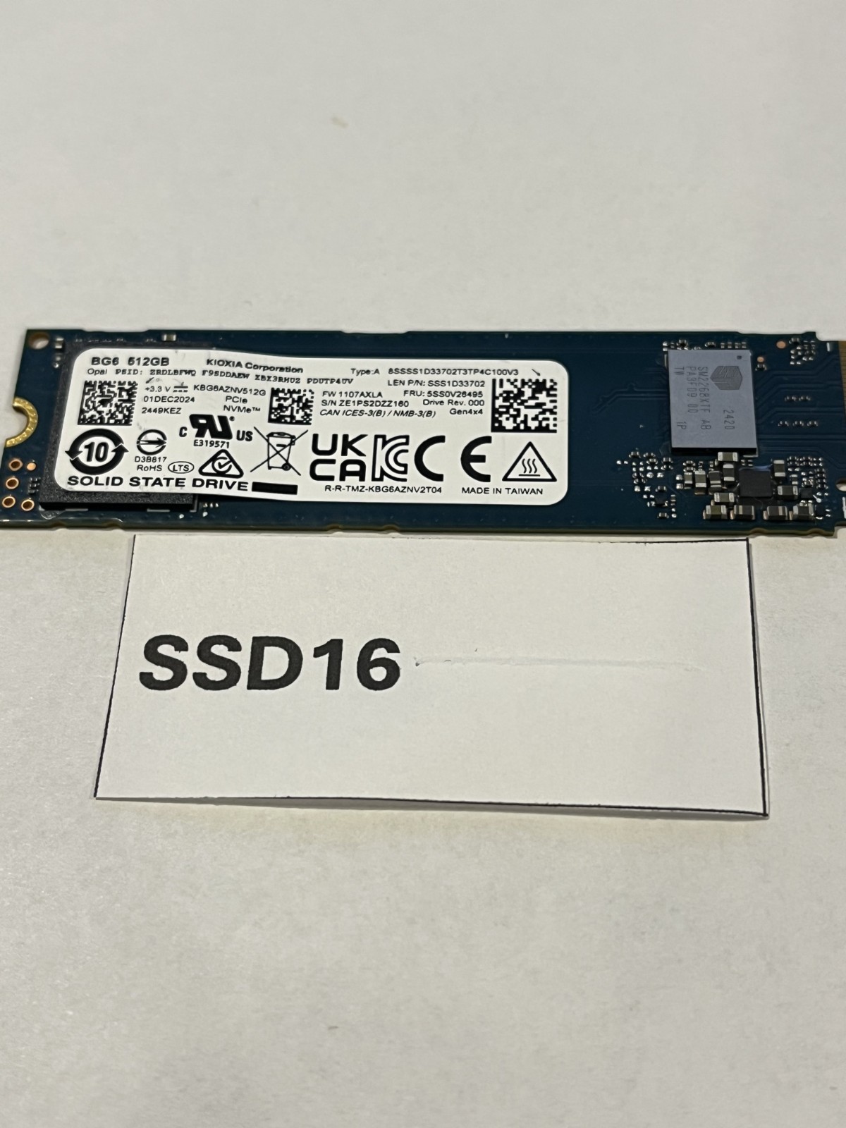 Kioxia M.2 512GB NVMe SSD 2280 (KBG6AZNV512G) TESTED SEE RESULTS #16 Kioxia M.2 512GB NVMe SSD 2280 (KBG6AZNV512G) TESTED SEE RESULTS #16