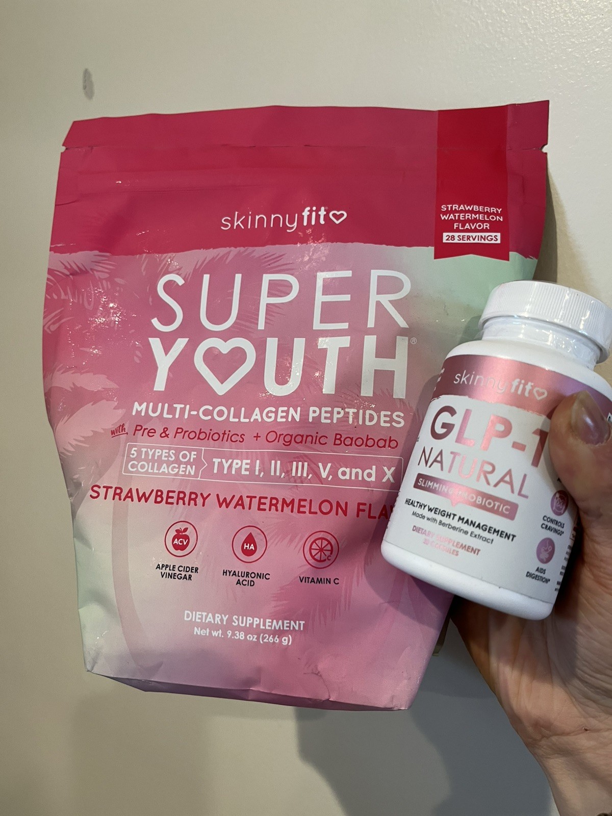 SkinnyFit Super Youth Multi-Collagen Peptides Powder   28 Service & 1 bottle 