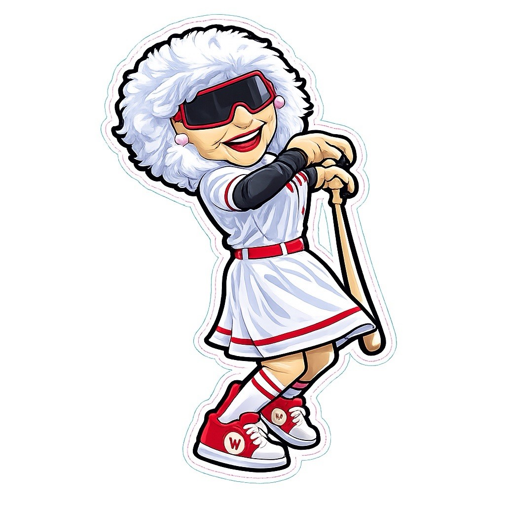 WPBL Women’s Professional Baseball League Maybelle Mascot 3” Vinyl Sticker